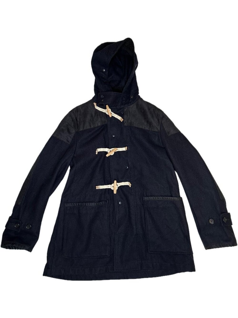 Engineered Garments Men’s Duffle Coat Wool Navy Blue Small Made In USA